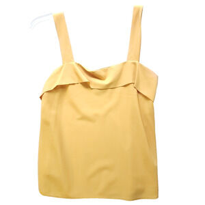 Lucie Ann II Satin Camisole Mustard Yellow Vintage Size 34 USA